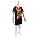 Cosplay Costume Aurora Dust Bunny Film Cosplay Tenue Noire et Orange Enfant