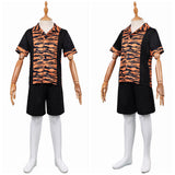 Cosplay Costume Aurora Dust Bunny Film Cosplay Tenue Noire et Orange Enfant