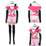 Cosplay Costume Beelzebub Helluva Boss TV Cosplay Tenue Rose Femme