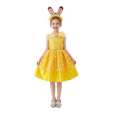 Cosplay Costume Belle La Belle et la Bête Film Cosplay Robe Jaune Enfant