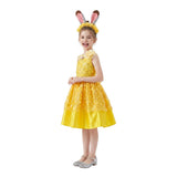 Cosplay Costume Belle La Belle et la Bête Film Cosplay Robe Jaune Enfant
