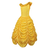 Cosplay Costume Belle La Belle et La Bête Film Cosplay Robe Jaune Femme