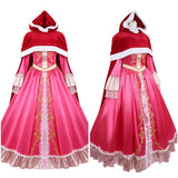 Cosplay Costume Belle La Belle et la Bête Film Cosplay Robe Rose Femme