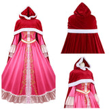 Cosplay Costume Belle La Belle et la Bête Film Cosplay Robe Rose Femme