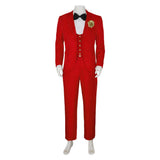 Cosplay Costume Betelgeuse Beetlejuice Film Cosplay Tenue Rouge Homme