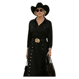 Cosplay Costume Beulah Dutton Ranch(2026) TV Cosplay Robe Noire Femme