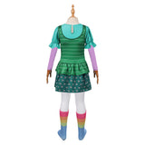 Cosplay Costume Bonnie Film Cosplay Robe Verte Enfant avec Chaussettes