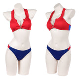 Cosplay Costume C.J. Parker Baywatch TV Cosplay Maillot de Bain Bikini Rouge et Bleu Femme
