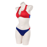 Cosplay Costume C.J. Parker Baywatch TV Cosplay Maillot de Bain Bikini Rouge et Bleu Femme
