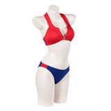 Cosplay Costume C.J. Parker Baywatch TV Cosplay Maillot de Bain Bikini Rouge et Bleu Femme