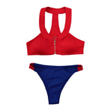 Cosplay Costume C.J. Parker Baywatch TV Cosplay Maillot de Bain Bikini Rouge et Bleu Femme
