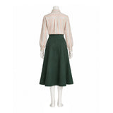 Cosplay Costume Carrie(2026) TV Cosplay Chemise Rayée+Jupe Longue Verte Femme