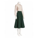 Cosplay Costume Carrie(2026) TV Cosplay Chemise Rayée+Jupe Longue Verte Femme