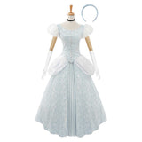 Cosplay Costume Cendrillon Film Cosplay Robe de Soirée Bleue Claire Femme