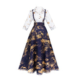 Cosplay Costume Clair‌ Clair Obscur：Expedition 33 Jeu Cosplay Robe Noire et Jaune Femme