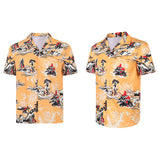 Cosplay Costume Cliff The Adventures of Cliff Booth(2026) Film Cosplay Chemise Orange Homme
