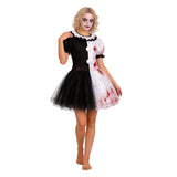 Cosplay Costume Clown Terrifier 4(2026) Film Cosplay Robe Blanche et Noire Enfant