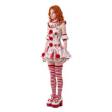 Cosplay Costume Clown Terrifier 4(2026) Film Cosplay Robe Blanche et Rouge Femme