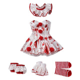Cosplay Costume Clown Terrifier 4(2026) Film Cosplay Robe Blanche et Rouge Femme