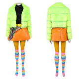 Cosplay Costume Corvette I Love Boosters(2026) Film Cosplay Tenue Verte et Orange Femme