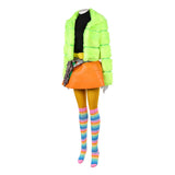 Cosplay Costume Corvette I Love Boosters(2026) Film Cosplay Tenue Verte et Orange Femme