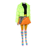 Cosplay Costume Corvette I Love Boosters(2026) Film Cosplay Tenue Verte et Orange Femme