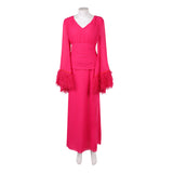 Cosplay Costume Deborah Vance Hacks 5(2026) TV Cosplay Robe Rose Femme
