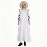 Cosplay Costume Elizabeth Frankenstein Fillm Cosplay Robe Blanche Femme