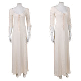 Cosplay Costume Elizabeth Swann Pirates of The Caribbean Film Robe Blanche Femme