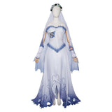 Cosplay Costume Emily Corpse Bride(2005) Film Cosplay Robe de Mariée Blanche et Bleue Femme