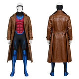 Cosplay Costume Enfant Gambit X-Men '97 Saison 2(2026) TV Cosplay Combinaison Bleue et Rouge