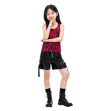 Cosplay Costume Enfant Nikki Obsession(2026) Film Cosplay Tenue Noire et Rouge