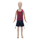 Cosplay Costume Enfant Nikki Obsession(2026) Film Cosplay Tenue Noire et Rouge