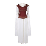 Cosplay Costume Eowyn The Lord of the Rings(2026) Film Cosplay Robe Blanche et Rouge Femme