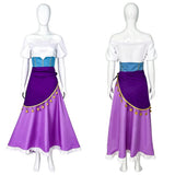 Cosplay Costume Esmeralda The Hunchback of Notre Dame(1996) Film Cosplay Tenue Violette et Blanche Femme
