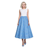 Cosplay Costume Fée Marraine Cendrillon Film Cosplay Tenue Bleue Femme