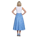 Cosplay Costume Fée Marraine Cendrillon Film Cosplay Tenue Bleue Femme