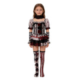 Cosplay Costume Fille Terrifier 4(2026) Film Cosplay Tenue Noire Taché de Sang Enfant