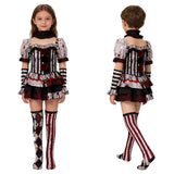 Cosplay Costume Fille Terrifier 4(2026) Film Cosplay Tenue Noire Taché de Sang Enfant
