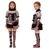 Cosplay Costume Fille Terrifier 4(2026) Film Cosplay Tenue Noire Taché de Sang Enfant