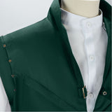 Cosplay Costume Flynn Rider Raiponce Film Cosplay Gilet Vert Homme