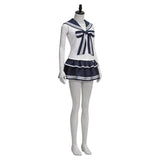 Cosplay Costume Groupe de Filles Uniforme de Scène Blanche et Bleue Femme