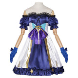 Cosplay Costume Gwen Arcane: League of Legends Jeu Cosplay Robe Bleue Femme