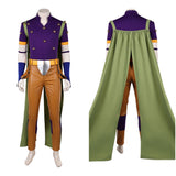 Cosplay Costume Gyro Zeppeli JJBA 7(2026) Anime Cosplay Tenue Violette et Brune Homme