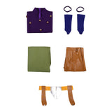 Cosplay Costume Gyro Zeppeli JJBA 7(2026) Anime Cosplay Tenue Violette et Brune Homme