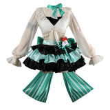 Cosplay Costume Haruka Arknights Jeu Cosplay Tenue Blanche et Verte Femme