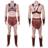 Cosplay Costume He-Man Les Maîtres de l'Univers(2026) Film Cosplay Tenue de Cuir Brune Homme