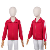 Cosplay Costume Holly Wheeler Stranger Things: Chroniques de 1985(2026) TV Cosplay Manteau Rouge Enfant