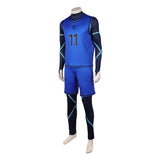 Cosplay Costume Isagi Yoichi Blue Lock Live Action(2026) Team Z Maillot de Football Bleu Homme