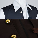 Cosplay Costume Jack Pirates of the Caribbean Film Cosplay Tenue Marron Homme